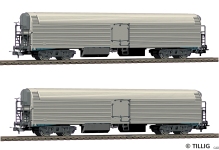 Tillig 70076 - H0 - 2-tlg. Set Maschinen-Kühlwagen Iaghqrs, DR, Ep. IV